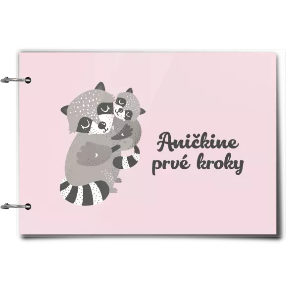 Plexi album sa sponami Prvé kroky s menom - medvedík čistotný