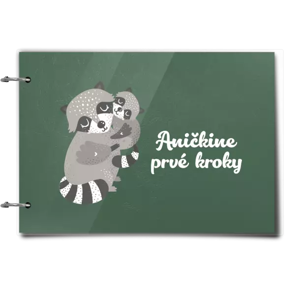 Plexi album sa sponami Prvé kroky s menom - medvedík čistotný