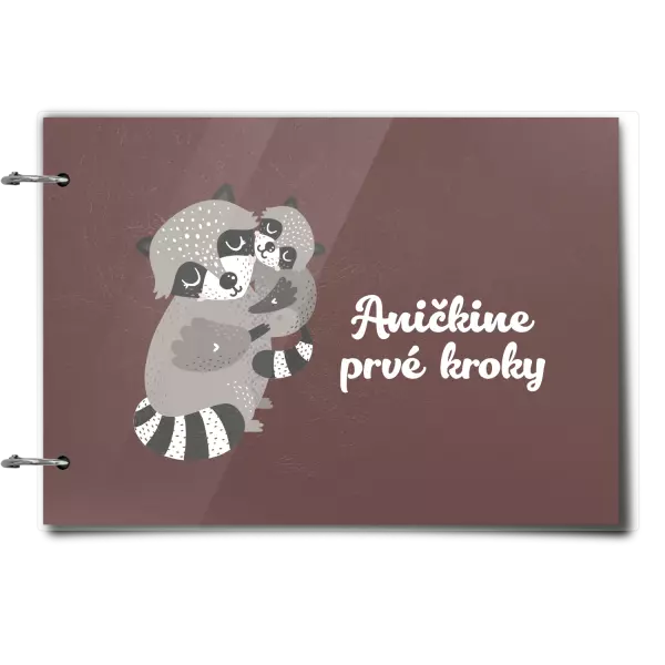 Plexi album sa sponami Prvé kroky s menom - medvedík čistotný