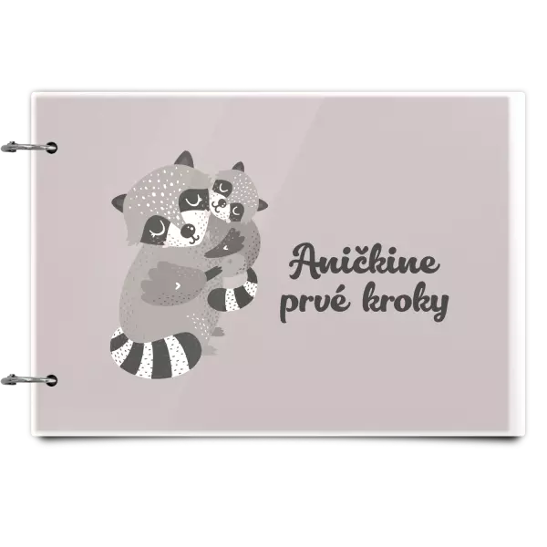 Plexi album sa sponami Prvé kroky s menom - medvedík čistotný