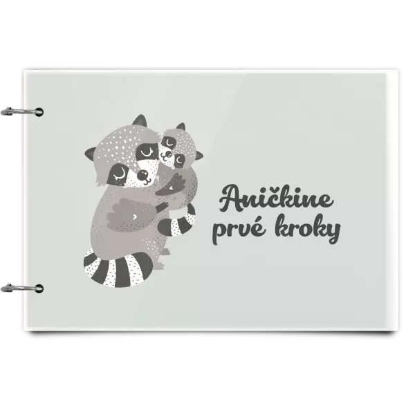 Plexi album sa sponami Prvé kroky s menom - medvedík čistotný