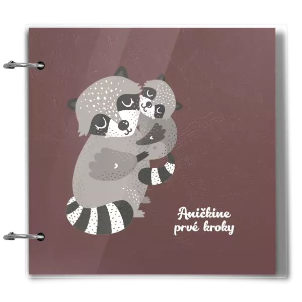Plexi album sa sponami Prvé kroky s menom - medvedík čistotný