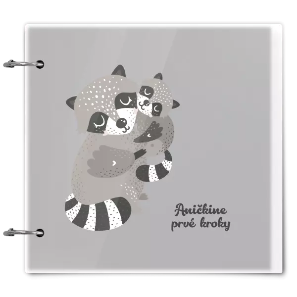 Plexi album sa sponami Prvé kroky s menom - medvedík čistotný