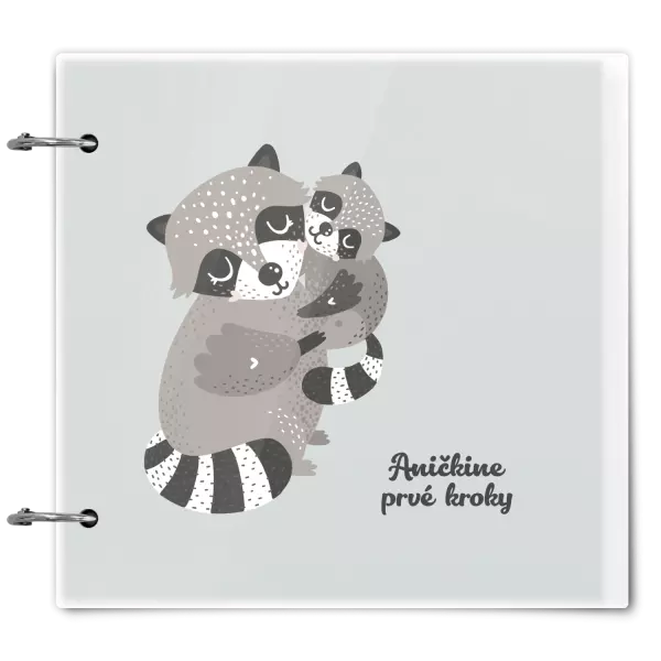 Plexi album sa sponami Prvé kroky s menom - medvedík čistotný