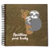 Drevený album s krúžkovou väzbou První krůčky se jménem - lenochodi - kopie
