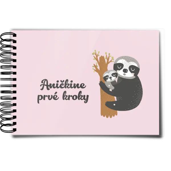 Plexi album s krúžkovou väzbou Prvé kroky s menom - leňochod