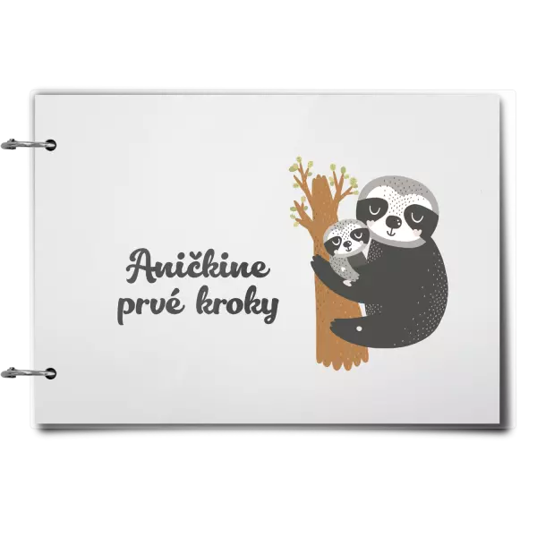 Plexi album sa sponami První krůčky se jménem - lenochodi - kopie