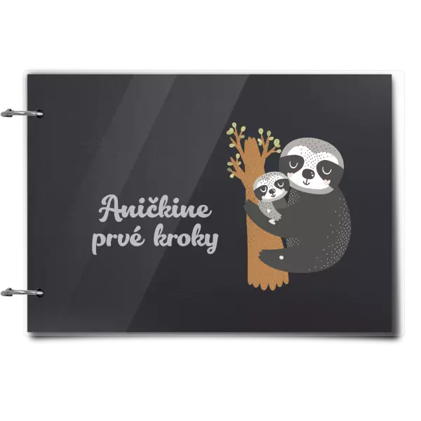 Plexi album sa sponami První krůčky se jménem - lenochodi - kopie