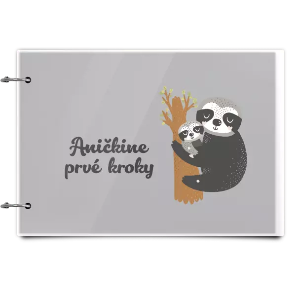Plexi album sa sponami První krůčky se jménem - lenochodi - kopie