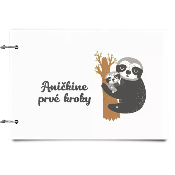 Plexi album sa sponami První krůčky se jménem - lenochodi - kopie