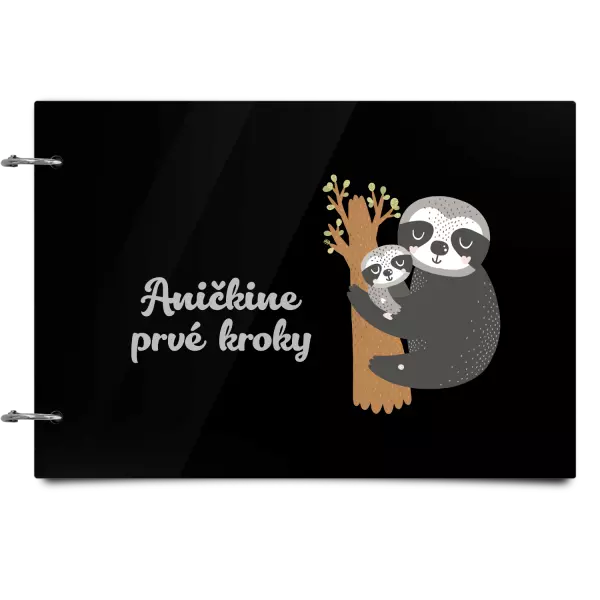 Plexi album sa sponami První krůčky se jménem - lenochodi - kopie