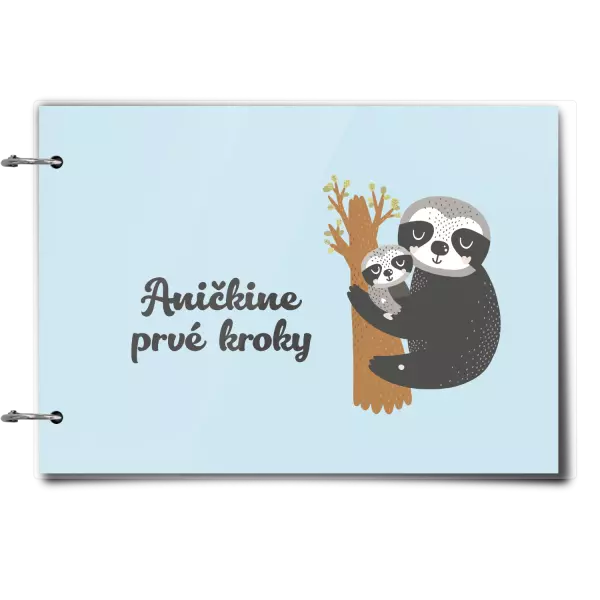 Plexi album sa sponami První krůčky se jménem - lenochodi - kopie