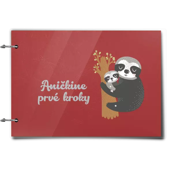 Plexi album sa sponami První krůčky se jménem - lenochodi - kopie