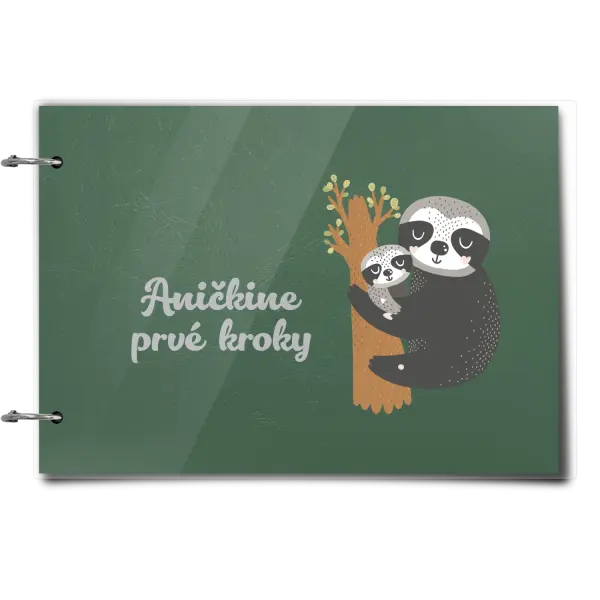 Plexi album sa sponami První krůčky se jménem - lenochodi - kopie
