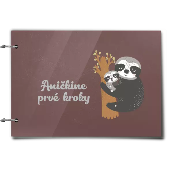 Plexi album sa sponami První krůčky se jménem - lenochodi - kopie
