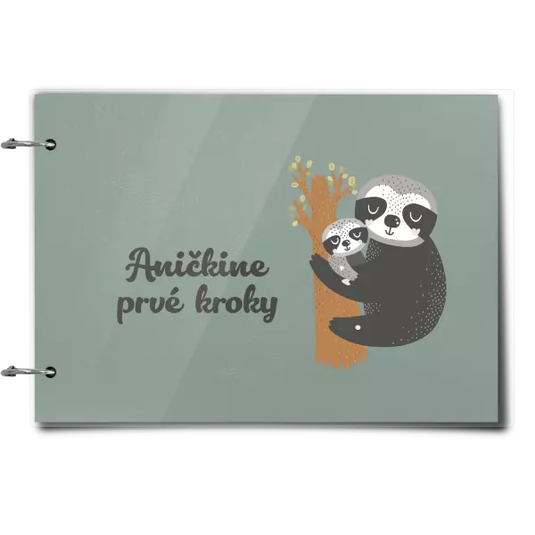 Plexi album sa sponami První krůčky se jménem - lenochodi - kopie