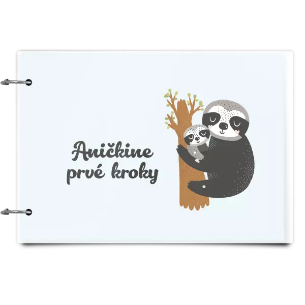 Plexi album sa sponami První krůčky se jménem - lenochodi - kopie