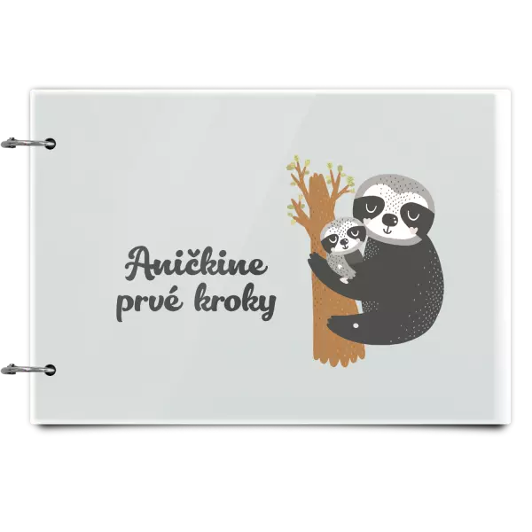 Plexi album sa sponami První krůčky se jménem - lenochodi - kopie