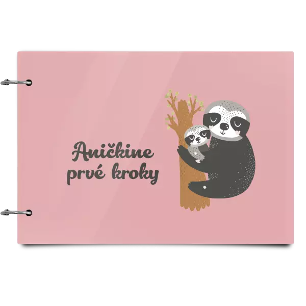 Plexi album sa sponami První krůčky se jménem - lenochodi - kopie