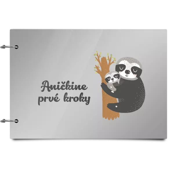 Plexi album sa sponami První krůčky se jménem - lenochodi - kopie