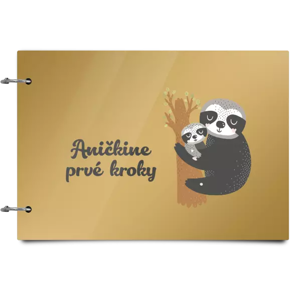 Plexi album sa sponami První krůčky se jménem - lenochodi - kopie