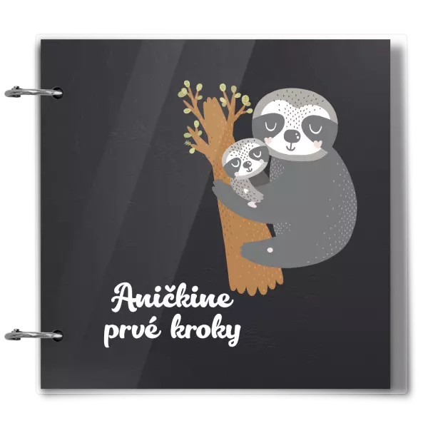Plexi album sa sponami První krůčky se jménem - lenochodi - kopie