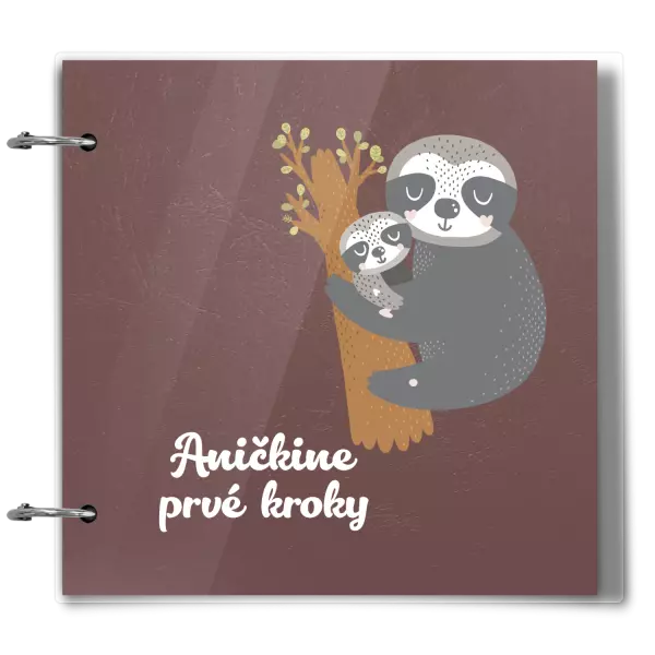 Plexi album sa sponami První krůčky se jménem - lenochodi - kopie