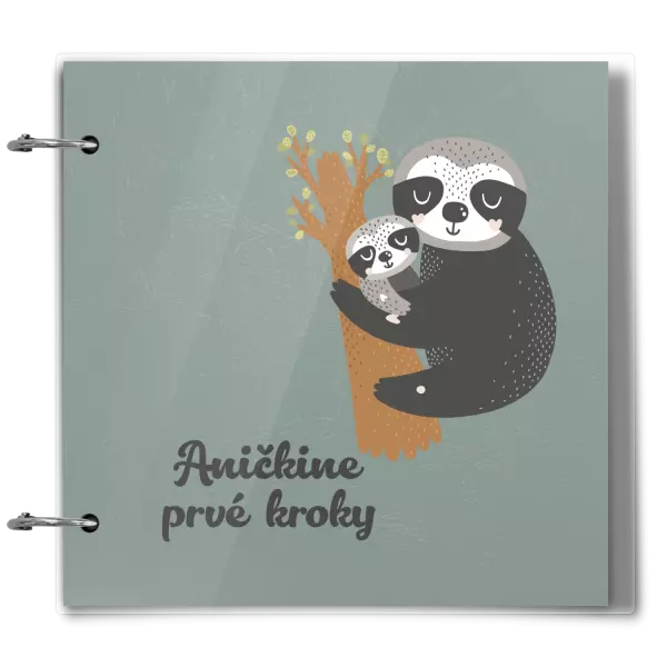 Plexi album sa sponami První krůčky se jménem - lenochodi - kopie