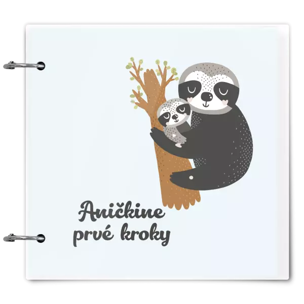 Plexi album sa sponami První krůčky se jménem - lenochodi - kopie