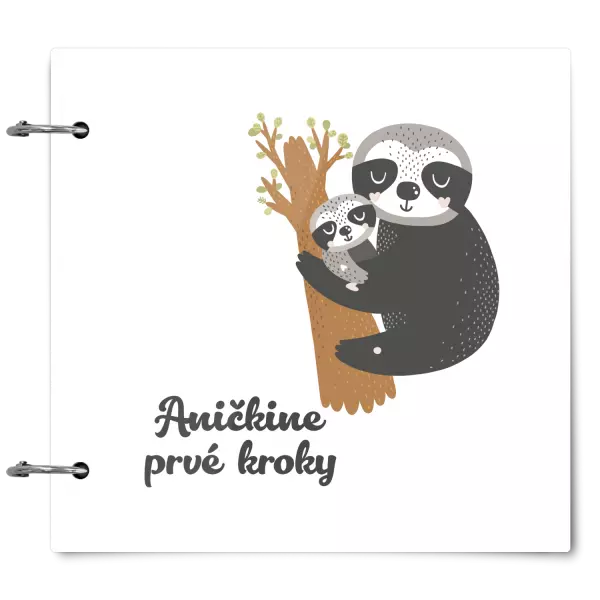 Plexi album sa sponami První krůčky se jménem - lenochodi - kopie