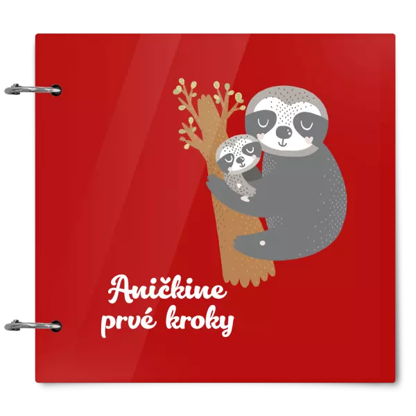 Plexi album sa sponami První krůčky se jménem - lenochodi - kopie