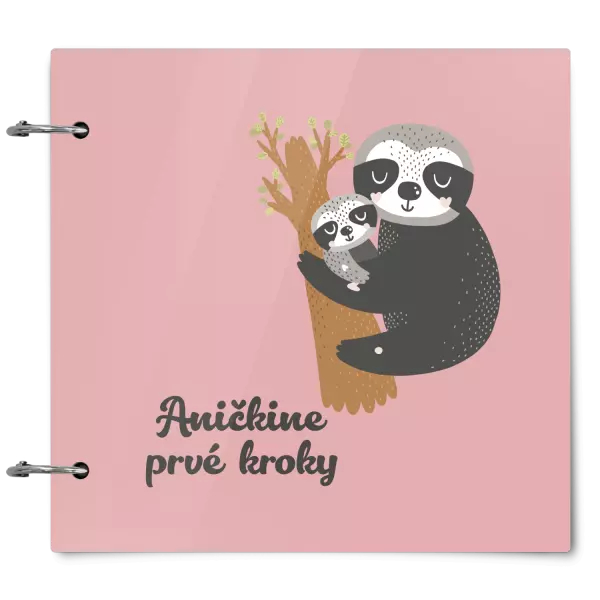 Plexi album sa sponami První krůčky se jménem - lenochodi - kopie
