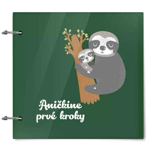 Plexi album sa sponami První krůčky se jménem - lenochodi - kopie