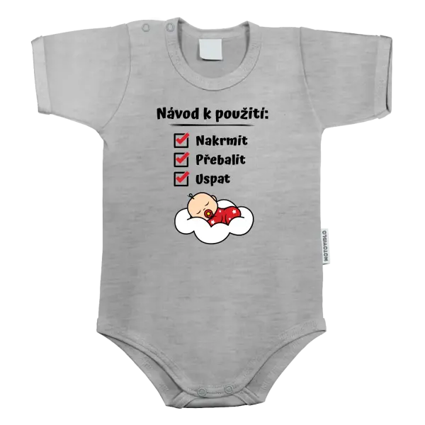 Dětské body Návod k použití - nakrmit, přebalit, uspat