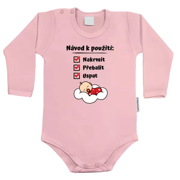 Dětské body Návod k použití - nakrmit, přebalit, uspat