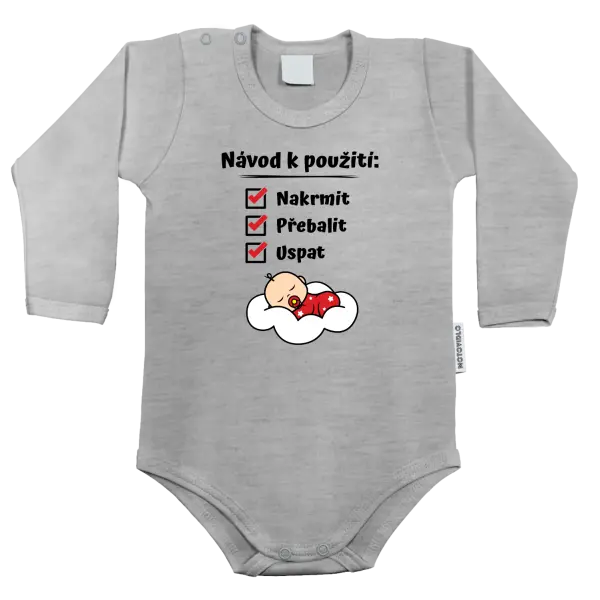 Dětské body Návod k použití - nakrmit, přebalit, uspat