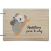 Drevený album so sponami První krůčky se jménem - koala - kopie