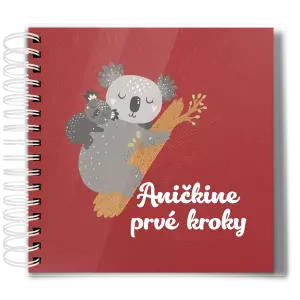 Plexi album s krúžkovou väzbou První krůčky se jménem - koala - kopie
