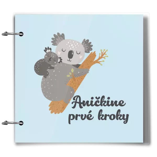 Plexi album sa sponami Prvé kroky s menom - koala 