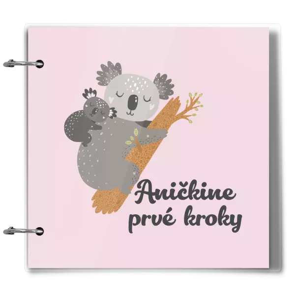Plexi album sa sponami Prvé kroky s menom - koala 
