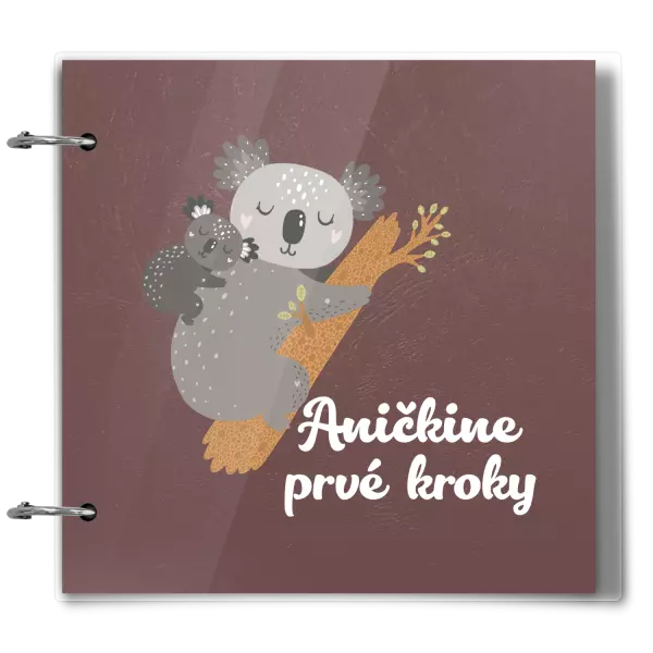 Plexi album sa sponami Prvé kroky s menom - koala 