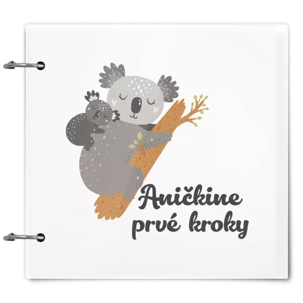 Plexi album sa sponami Prvé kroky s menom - koala 