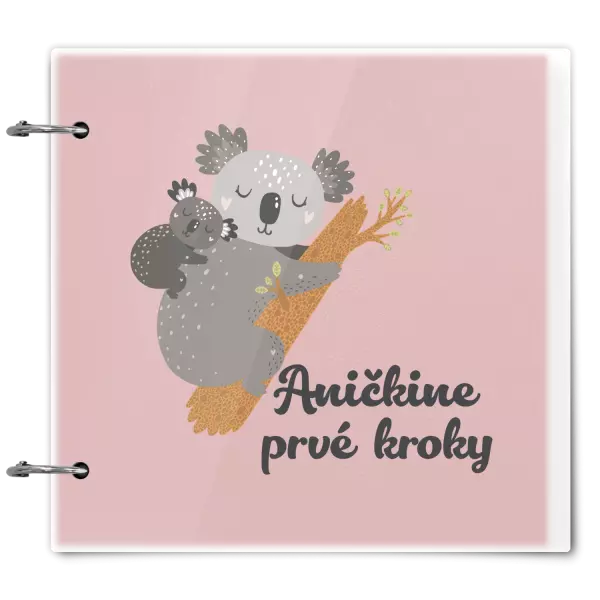 Plexi album sa sponami Prvé kroky s menom - koala
