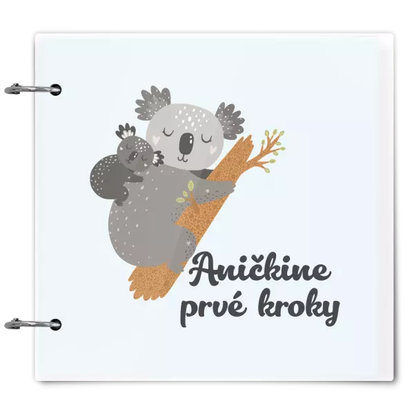 Plexi album sa sponami Prvé kroky s menom - koala 
