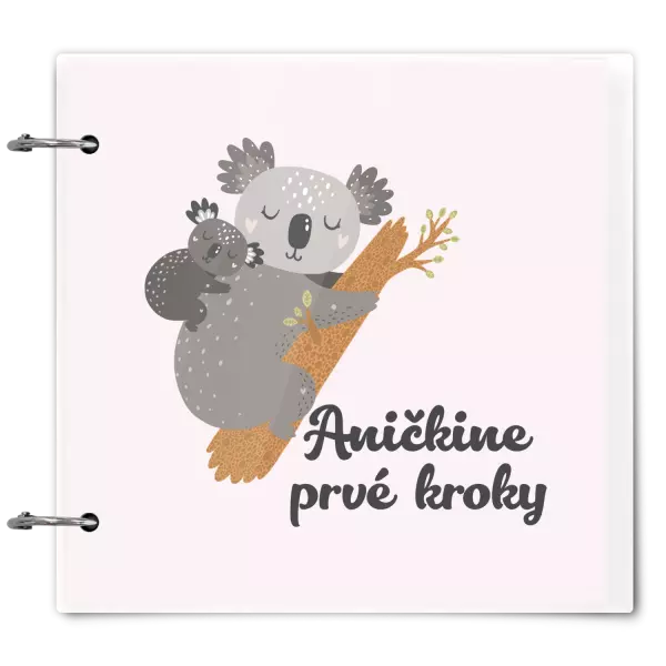 Plexi album sa sponami Prvé kroky s menom - koala 
