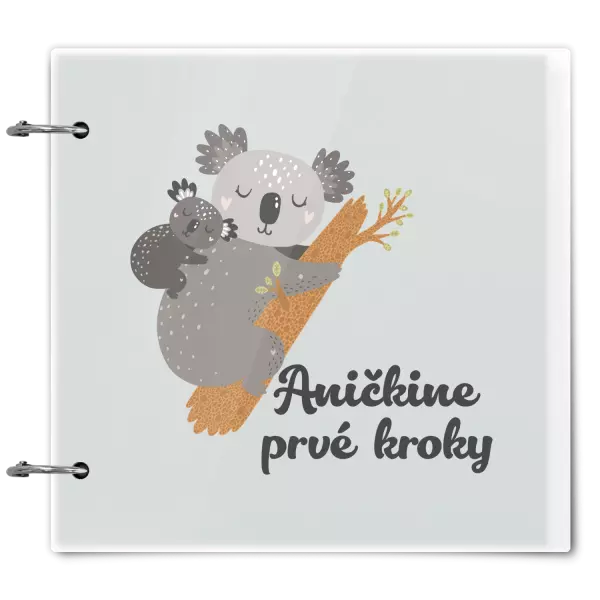 Plexi album sa sponami Prvé kroky s menom - koala 
