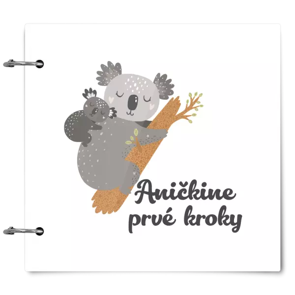 Plexi album sa sponami Prvé kroky s menom - koala 
