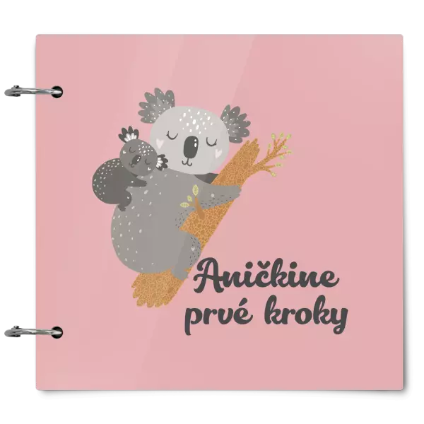 Plexi album sa sponami Prvé kroky s menom - koala 