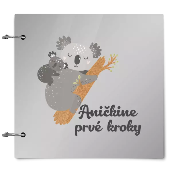 Plexi album sa sponami Prvé kroky s menom - koala 