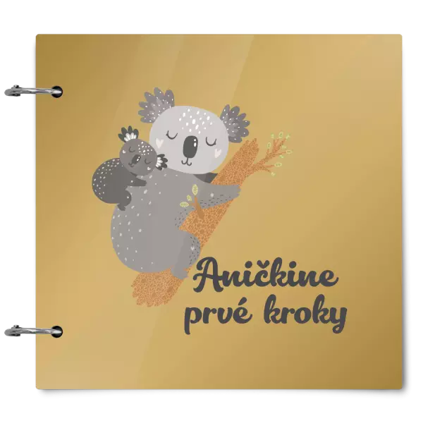 Plexi album sa sponami Prvé kroky s menom - koala 